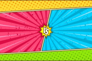 comic versus vs background template